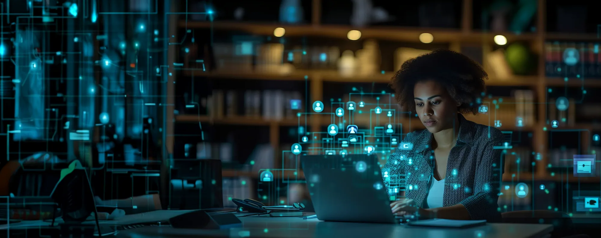 Enterprise professional working across connected cloud, data and AI platforms